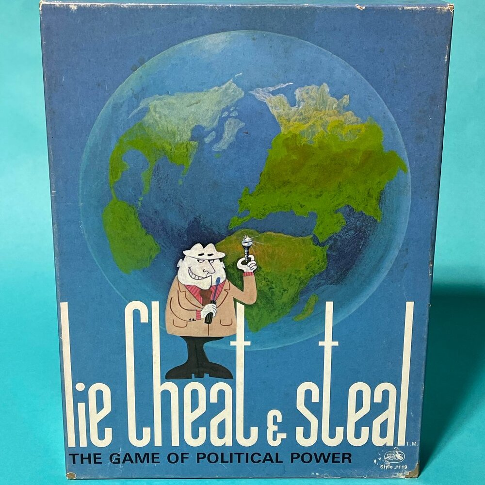 Vintage 1971 Lie, Cheat & Steal Board Game • Reiss Games Political Strategy Game
